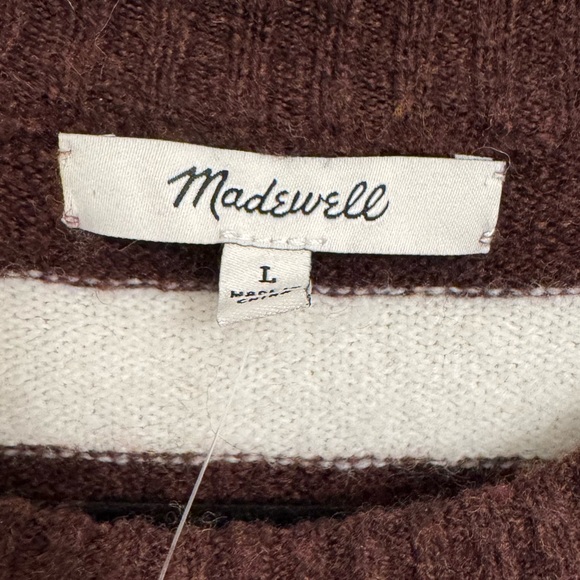 (SOLD) MADEWELL NWT Payton Coziest Yarn Striped Sweater, Size Large - Picture 12 of 14